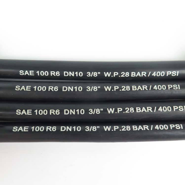 EN853 SAE 100 R6 Wire Braid Hydraulic Hose Oil Air Water Textile Rubber Hose (ডায়ার ব্রেড হাইড্রোলিক নল তেল বায়ু জল টেক্সটাইল রাবার নল)